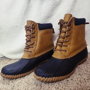 Tommy Hilfiger Men’s Size 9 Leather & Rubber Hiking Snow Winter Duck Boots